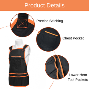 Tablier de travail multi-poches Mydays pour l'extérieur avec boucle à dégagement rapide pour mécanicien, tablier de travail durable pour jardinier, résistant aux taches - Product Image 3