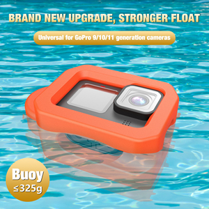 Kit de accesorios para Cámara de Acción <span class=keywords><strong>Go</strong></span> <span class=keywords><strong>Pro</strong></span> Vlog, funda de silicona Floaty Bobber, funda impermeable subacuática para GoPro Hero 12 11 10 <span class=keywords><strong>9</strong></span>, negro - Product Image 6