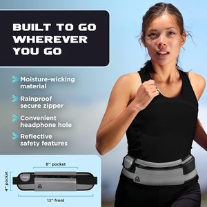 Riñonera Deportiva para Correr al Aire Libre, de Neopreno, con Cierre, Resistente al Agua, para Teléfono, Unisex, a la Moda - Product Image 3
