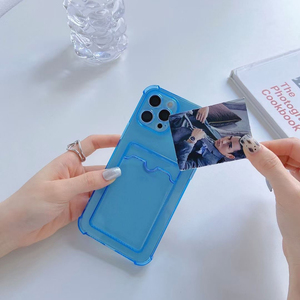 Khe Cắm Thẻ Pocket Điện Thoại Trường Hợp Đối Với iPhone 16 Pro 17air 15 14 Cộng Với 16E 13 12 11 Chống Sốc Trong Suốt Mềm TPU Bìa Điện Thoại Shell - Product Image 2