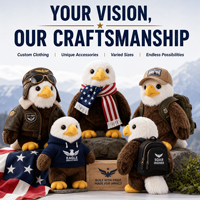 Fabricant de jouets en peluche Aigle chauve personnalisés OEM ODM Vente en gros Animal en peluche réaliste oiseau américain pour mascottes de marque et cadeaux