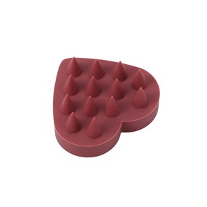 Silicone Scalp Massage Brush Claret Color For Wet And Dry Use Hair Care Device - Product Image 1