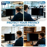 Filtre de confidentialité amovible facile à installer/demontable pour ordinateur de bureau, anti-espionnage, anti-reflets, anti-lumière bleue, protection d'écran pour la série DELL