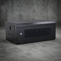 Baie de serveur murale 4U 19 pouces à flux d'air élevé avec porte avant perforée, armoire réseau verrouillable en stock pour centre de données et vidéosurveillance