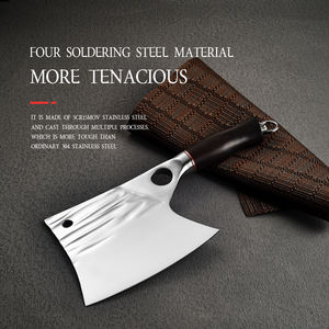 Couteau de cuisine multifonction en acier inoxydable de 6.3 pouces Couteau de <span class=keywords><strong>boucher</strong></span> de <span class=keywords><strong>chef</strong></span> à os avec manche en bois massif - Product Image 3