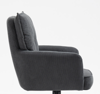 Fauteuil d'appoint pivotant moderne en velours côtelé beige, fauteuil à dossier haut avec ressorts ensachés, pivotant à 360 degrés, pieds en métal noir