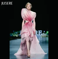 JUSERE модный показ высокого класса эффектом деграде (переход от темного к розовые платья для выпускного вечера Haute Couture Вечерние платья Vestido de feata