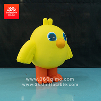 Costume gonflable publicitaire personnalisé 360°, canard jaune, grande mascotte de dessin animé, costume de marche, imperméable, durable, 2,2 m, extérieur