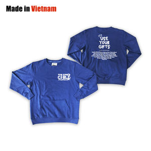 เสื้อมีฮู้ดแขนยาวคอกลมผ้าฝ้ายระบายอากาศสีดำลำลองออกแบบกีฬา - Product Image 2