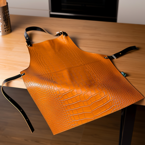 ผ้ากันเปื้อนสำหรับงานเชื่อมหนังจระเข้ทนความร้อนและเปลวไฟทนความร้อนได้ดีจากโรงงาน - Product Image 3