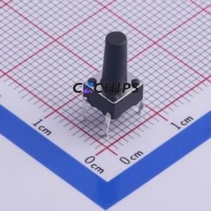 TS-1002-12026 Tactile Switch Through hole Component (THT)-4P,6x6mm Switch Single Pole Single Throw Round Button Through Hole 6mm - Product Image 1