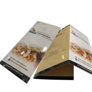 Free Design Wholesale Custom Double Side Impression Promotional Glossy Trifold Catalogue FlyersPrinting Brochure For Advertising