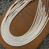 Perles d'eau douce de qualité supérieure AAA, forme ronde parfaite, 3-4 mm, perles en vrac, haute brillance, cultivées pour la fabrication de bijoux