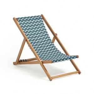 Modern Adjustable Backrest <b>Beach</b> <b>Chair</b> Lounge Reclining Wooden Foldable Striped Sling Outdoor Furniture - Product Image 3