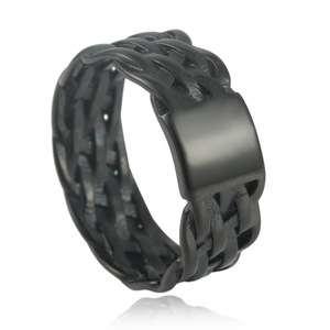 Men's Gold Braided Chain <b>Ring</b> Geometric Design Punk Style Fashion Jewelry Gift 2403 - Product Image 4