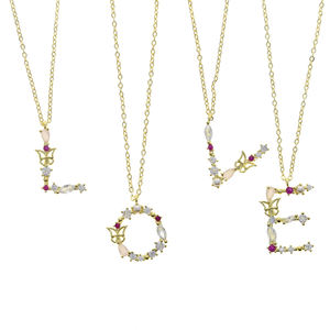 Collana con Iniziale per Donna <span class=keywords><strong>e</strong></span> Ragazza, 26 Lettere, Ciondolo Placcato Oro con Perle <span class=keywords><strong>e</strong></span> Pietre Colorate a Forma di Farfalla - Product Image 5