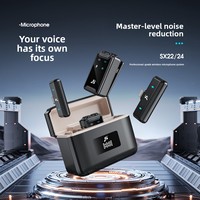 Microphone cravate sans fil SX22, modèle privé, à réduction de bruit omnidirectionnelle, USB Type-C, pour usage en conférence