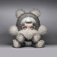 Peluche officielle sous licence POP MART SKULLPANDA Punk Panda, jouet en peluche, objet de collection, décoration pour la maison et le bureau