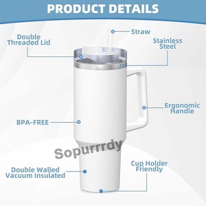 Tazze Personalizzate <span class=keywords><strong>con</strong></span> Logo su Misura <span class=keywords><strong>con</strong></span> Manico <span class=keywords><strong>Tazza</strong></span> da Viaggio <span class=keywords><strong>Personalizzata</strong></span> da 40 Oz <span class=keywords><strong>con</strong></span> <span class=keywords><strong>Nome</strong></span> Foto Logo Personalizzato per Compleanno Festa della Mamma - Product Image 5