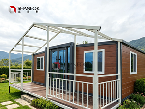 Maison conteneur extensible à deux <span class=keywords><strong>ailes</strong></span>, module préfabriqué modulaire, mini-maison pour glamping, avec salle <span class=keywords><strong>de</strong></span> bain complète et cuisine, solution clé en main tout compris - Product Image 1