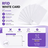 Individuell Bedruckbare Blanko-PVC-Kontaktlose RFID-Smartcards 13,56MHz ISO14443A für Hotelzimmer, Parkplatz-Zugangskontrolle