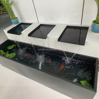 Aquariums Mistech modernes en FRP pour usage extérieur et intérieur, designs variés, accessoires de décoration pour la maison