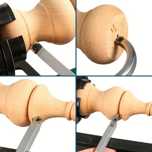 6 pièces/ensemble outils de tour à bois en carbure <span class=keywords><strong>Pro</strong></span> poignée interchangeable insérer Cutter ensemble d'outils de tournage du bois - Product Image 4