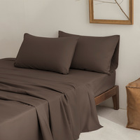 Ensemble de literie quatre pièces avec draps en microfibre ultra-fine et drap-housse Literie de qualité hôtelière luxueuse Convient à tous.
