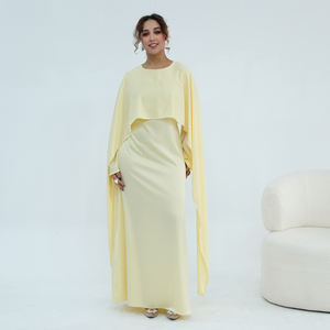 Robes en gros 2026 pour femmes, abaya musulmane de luxe à perles, abaya tendance pour l'Aïd, robe musulmane pour femmes, abaya unie de Dubaï, vêtements islamiques - Product Image 3