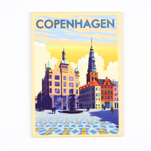 Fournisseur d'usine Plaque d'étain personnalisée Aimant de réfrigérateur en métal Danemark Copenhague Souvenir Aimant de réfrigérateur en fer blanc - Product Image 6