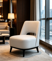 Fauteuil individuel en tissu à dossier haut, style Mid-Century Modern, pour hôtel, zone de négociation commerciale ou hall d'accueil