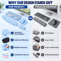 Repose-poignets ergonomiques en mousse à mémoire de forme, résistants à l'eau, avec un design 3D confortable, personnalisables, pour clavier et souris