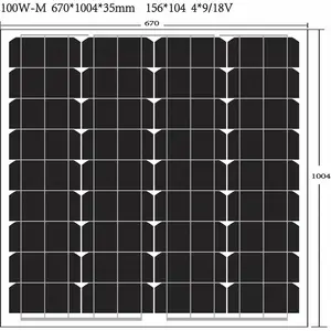 ソーラーパネルヨーロッパラガー100wソーラーパネルガラス価格100w