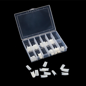 Boîte de rangement transparente en plastique à 12 compartiments pour ongles, strass, perles, boucles d'oreilles, breloques - Product Image 1