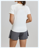 Prix usine chinois été léger et respirant femmes Gym nouveau dos ample maille à manches courtes Shorts Yoga costume