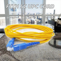 Kabel Patch Cord Fiber Optik Simplex YTOPTO FTTH SC LC ST FC UPC Single Mode dengan Konektor Keramik, Kabel Fiber 5G POE IP OEM Custom