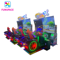 Funspace-Simulateur de conduite à pièces pour 2 joueurs, machine de jeu de course de voitures à double écran Hd Led, vente en gros
