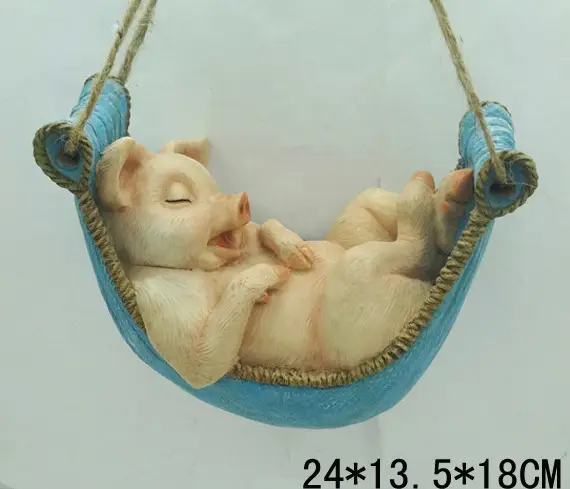 Estatuas de animales realistas para decoración al aire libre, molde de cerdo de jardín, artesanías de resina hechas a mano de tamaño real, China y América, venta al por mayor