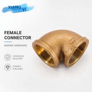 Anti-Corrosion 1/4"x1/4" 90 Degree Bronze <b>Double</b> Female BSPT Elbow Marine Yacht Pipe <b>Adapter</b> Taiwan Manufactured - Product Image 5