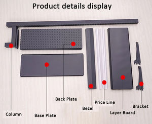 Fabbrica diretta di buona qualità scaffale del supermercato per il negozio metallico Gonzola scaffali <span class=keywords><strong>Rak</strong></span> per la visualizzazione di affari e uso del negozio - Product Image 3
