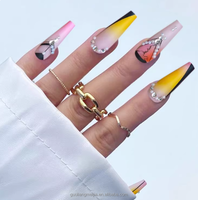 Uñas Postizas Acrílicas Hechas a Mano Estilo Bailarina, las Más Vendidas, para Mujer, al por Mayor