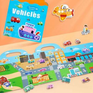 Cadeau intéressant pour enfant, insectes, animaux marins, dinosaures, véhicules, espace, autocollants 3D, puzzle magnétique, jouet pour enfants - Product Image 3