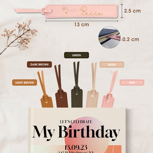 Cá nhân hoá da Bookmark tùy chỉnh tên Bookmark cuốn sách người yêu món quà Valentine ngày món quà PU da Bookmark - Product Image 5