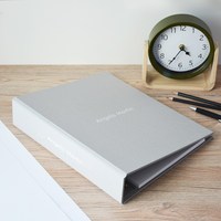 Vente en gros de format lettre 8.5x11 couverture rigide personnalisée en lin cuir végétalien A4 3 4 papier organisateur de documents classeur avec anneaux