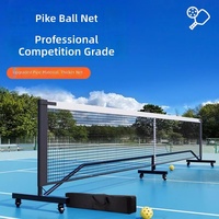 Système de filet de pickleball portable de 22 pieds, taille réglementaire, avec roues, pour intérieur et extérieur, conçu pour répondre aux normes américaines de pickleball