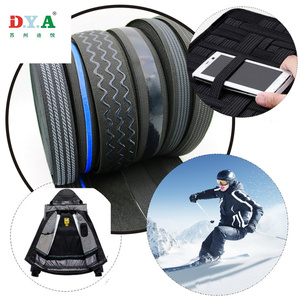Cinta elástica de poliéster antideslizante con pinza de látex negro de 2CM personalizada para ropa, esquí, ciclismo, ropa deportiva - Product Image 1