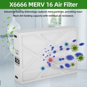 Filtre X6666 17x26x4 MERV16, remplacement pour PCO-12C <span class=keywords><strong>PureAir</strong></span>, adapté aux fours, à la climatisation, aux pompes à chaleur ou aux systèmes HVAC - Product Image 3