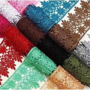 Gran oferta, adorno de encaje de 8,5 cm, <span class=keywords><strong>guipur</strong></span> para vestidos bordados, muchos colores, accesorios DIY, textiles para el hogar, adorno de encaje de costura DIY - Product Image 2
