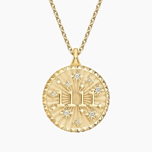 <span class=keywords><strong>Collana</strong></span> con Ciondolo Spirituale in Argento Sterling 925 Serie Numeri Angelici 777 1111 333 Sunburst con Zirconi Cubici Scintillanti - Product Image 5