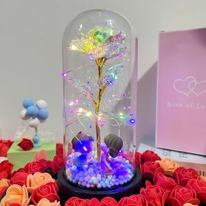 Rosa Decorativa con Luce LED Romantica, Rosa Artificiale Perfetta in Cupola per <span class=keywords><strong>Regali</strong></span> <span class=keywords><strong>Festa</strong></span> <span class=keywords><strong>della</strong></span> <span class=keywords><strong>Mamma</strong></span>, Matrimoni, San Valentino - Product Image 2